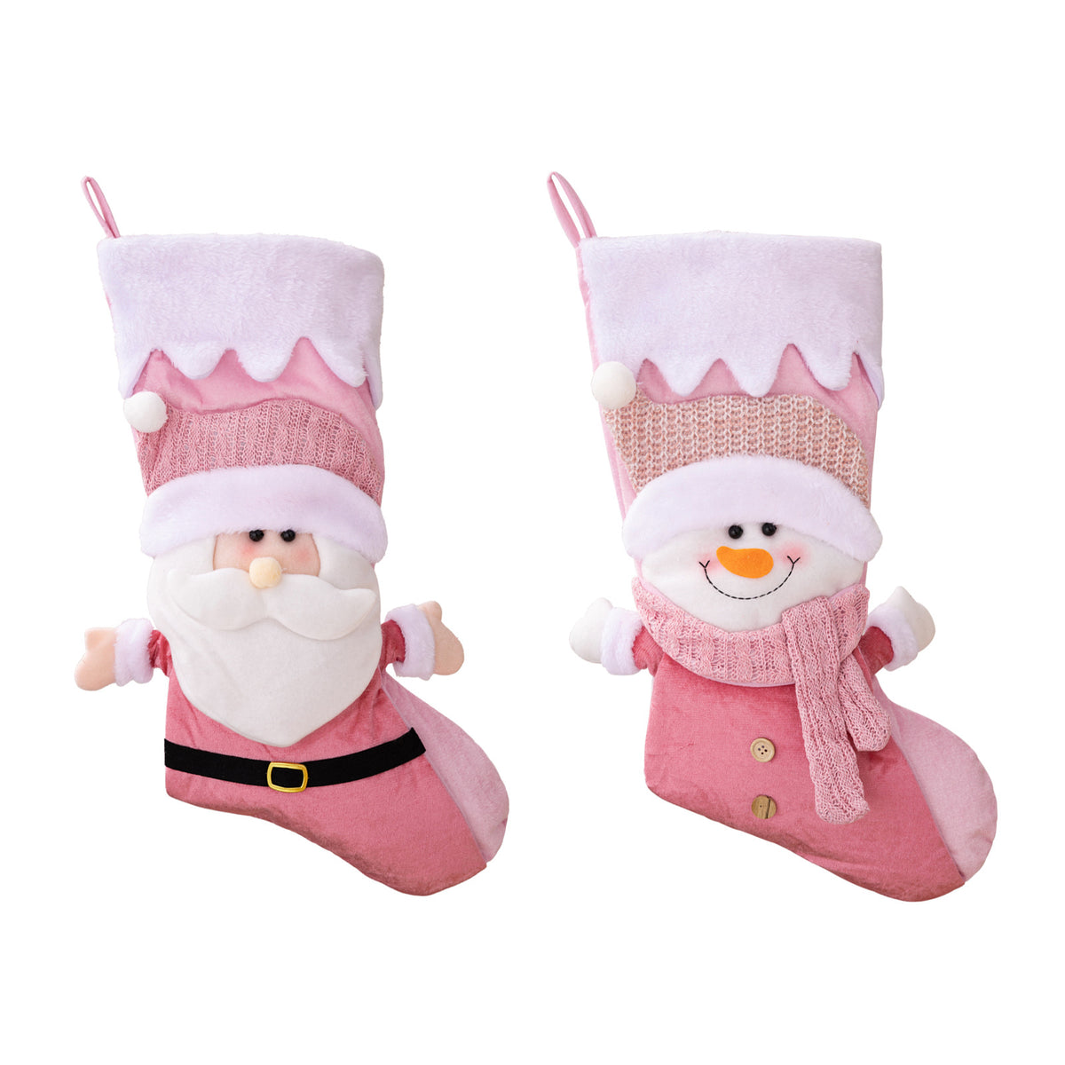 Christmas decoration products Nordic style Christmas socks Pink Santa Claus Christmas socks Gift bags Gift socks