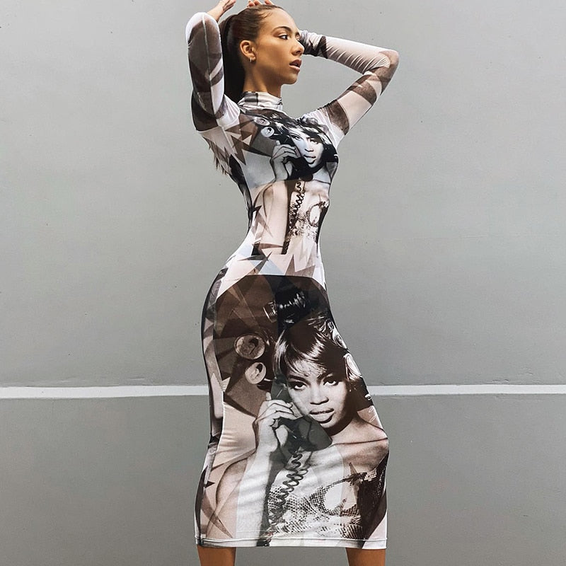 Hawthaw Women Mesh See Through Party Club Bodycon Streetwear Black Long Dress Summer Clothes Wholesale Items For Business