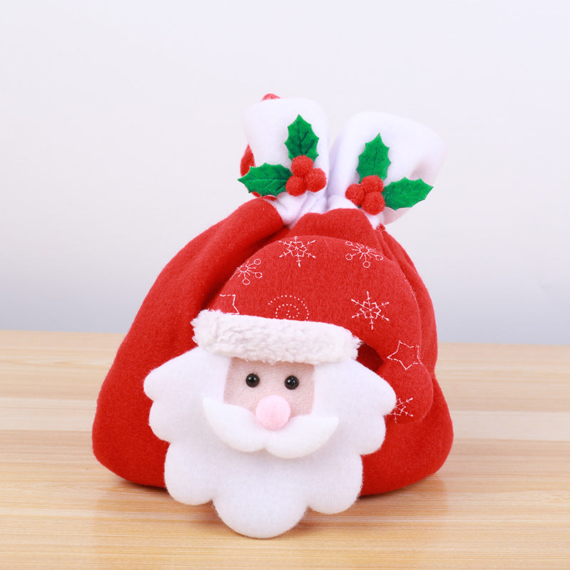 Christmas gift bags, decorative items, Christmas candy bags, cartoon Santa Claus gift bags, three-dimensional children's gift bags