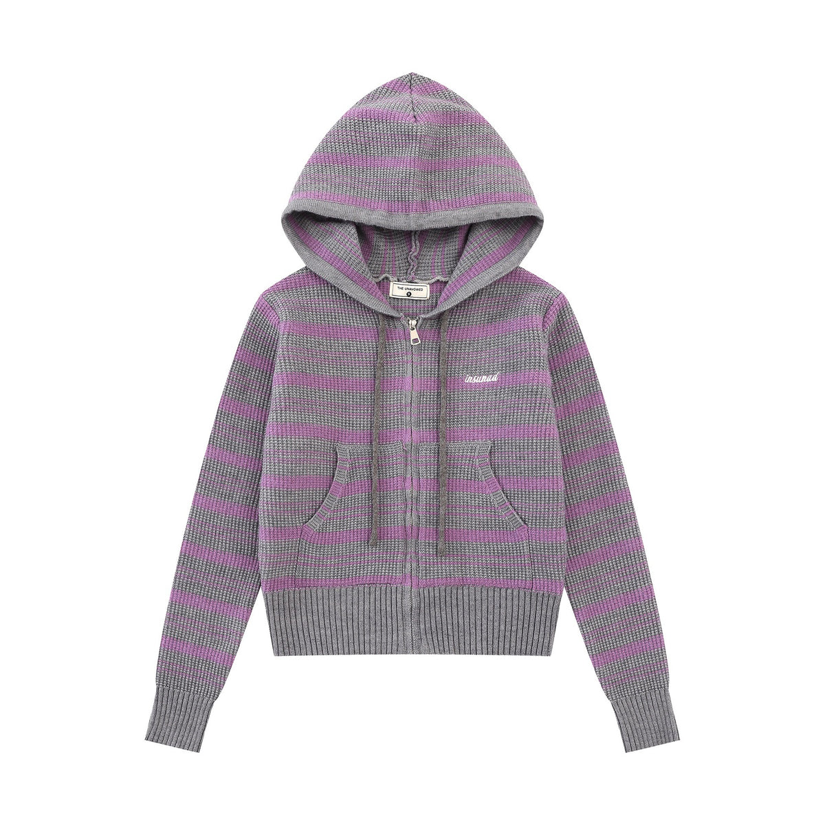 Cross striped design sweater with contrasting colors