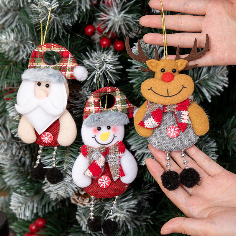Decorative items for elderly people, snowmen, reindeer ornaments, Christmas tree accessories