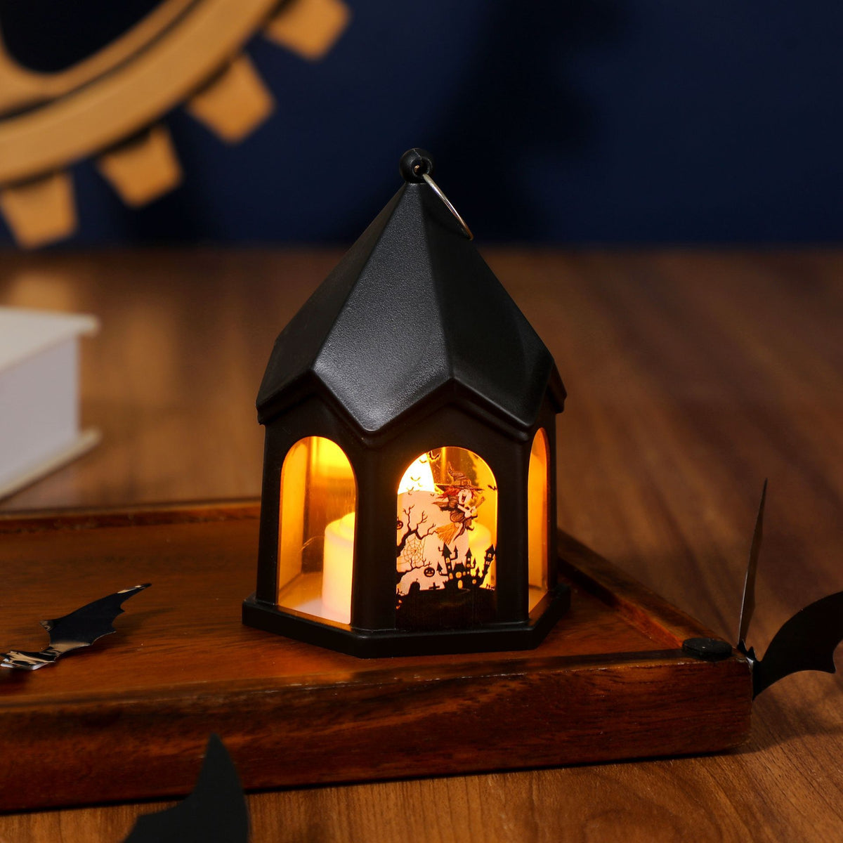 Halloween Castle Style Pumpkin Lantern Kids Carry Bag Halloween Decoration Hanging Ornament Props