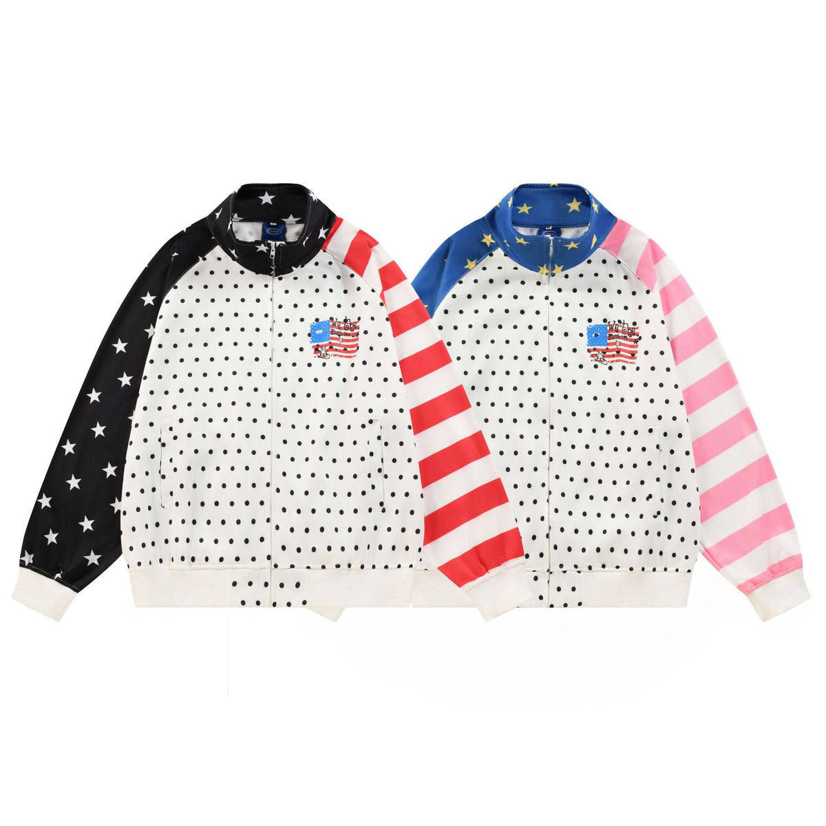 Polka dot star stripe design jacket