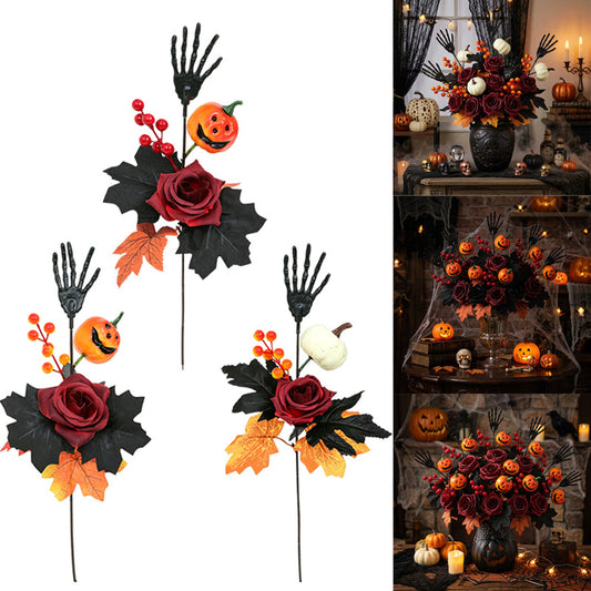Halloween Decorations Black Horror Pumpkin Branch Bouquet Halloween Home Party Decoration