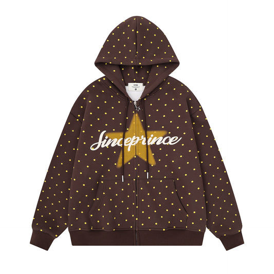 Whole body wavelet point design hoodie