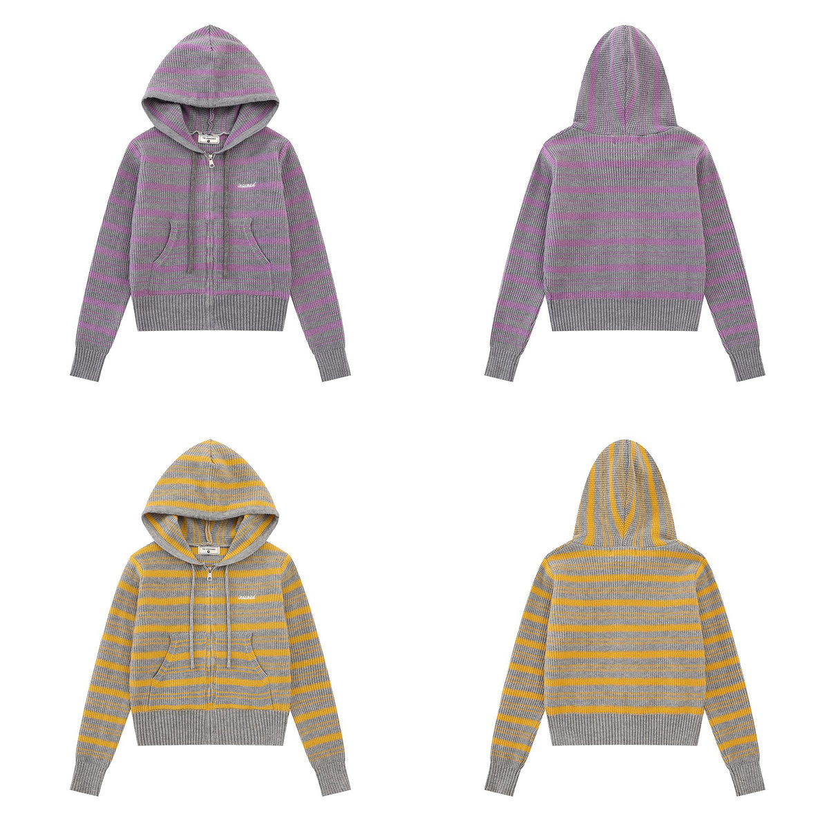 Cross striped design sweater with contrasting colors