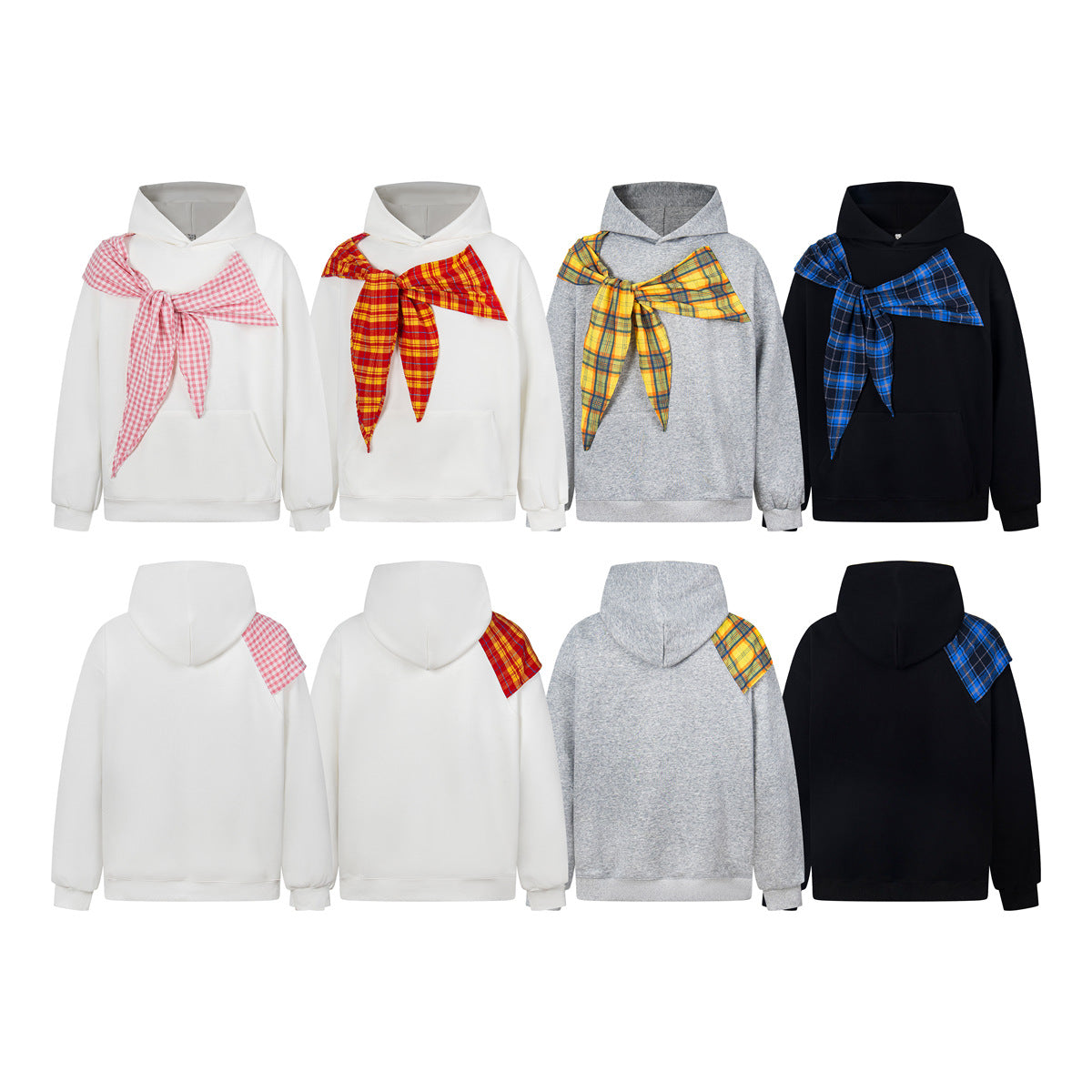Bow tie hooded sweatshirt