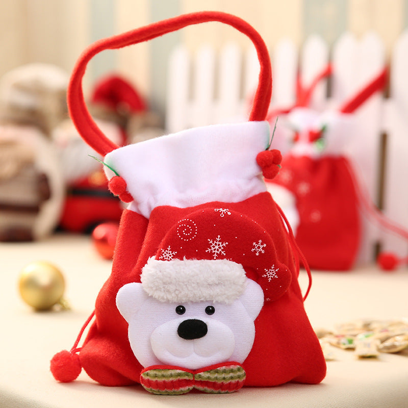 Christmas gift bags, decorative items, Christmas candy bags, cartoon Santa Claus gift bags, three-dimensional children's gift bags