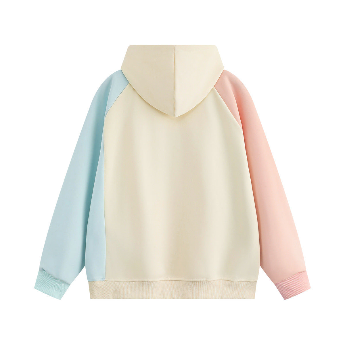 Color spliced hooded sweatshirt