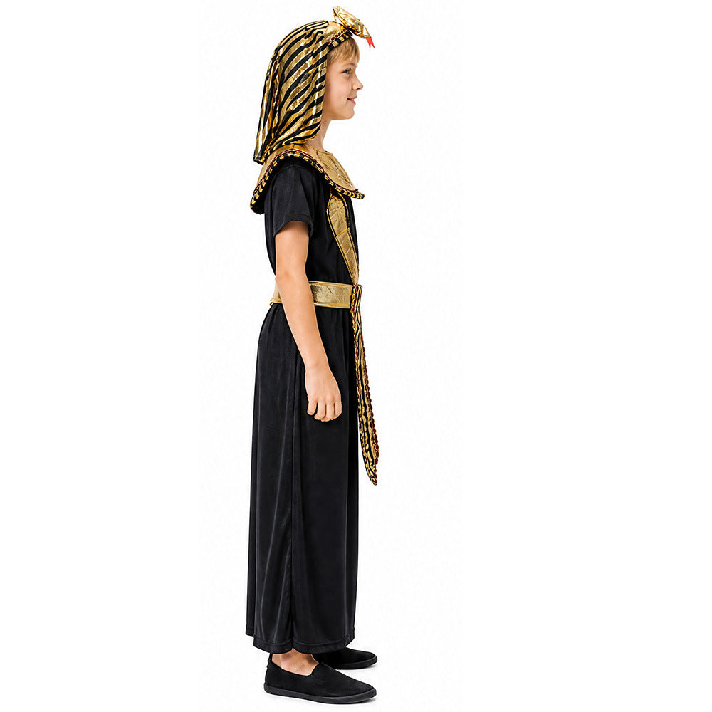 Halloween COS Costume Ancient Egyptian Clothes Pharaoh Costume Halloween Children's Party Performance Outfit