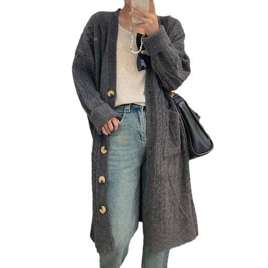 Casual Long Sleeve Knit Cardigan Sweater Coat for Women