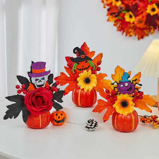 Halloween Decoration Pumpkin Maple Leaf Sunflower Harvest Festival Thanksgiving Props Decorative Items Harvest Festival Decorations