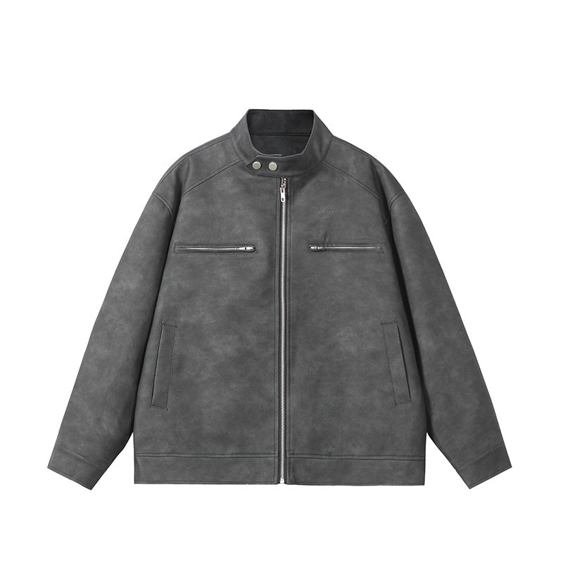 Stand up collar design casual jacket