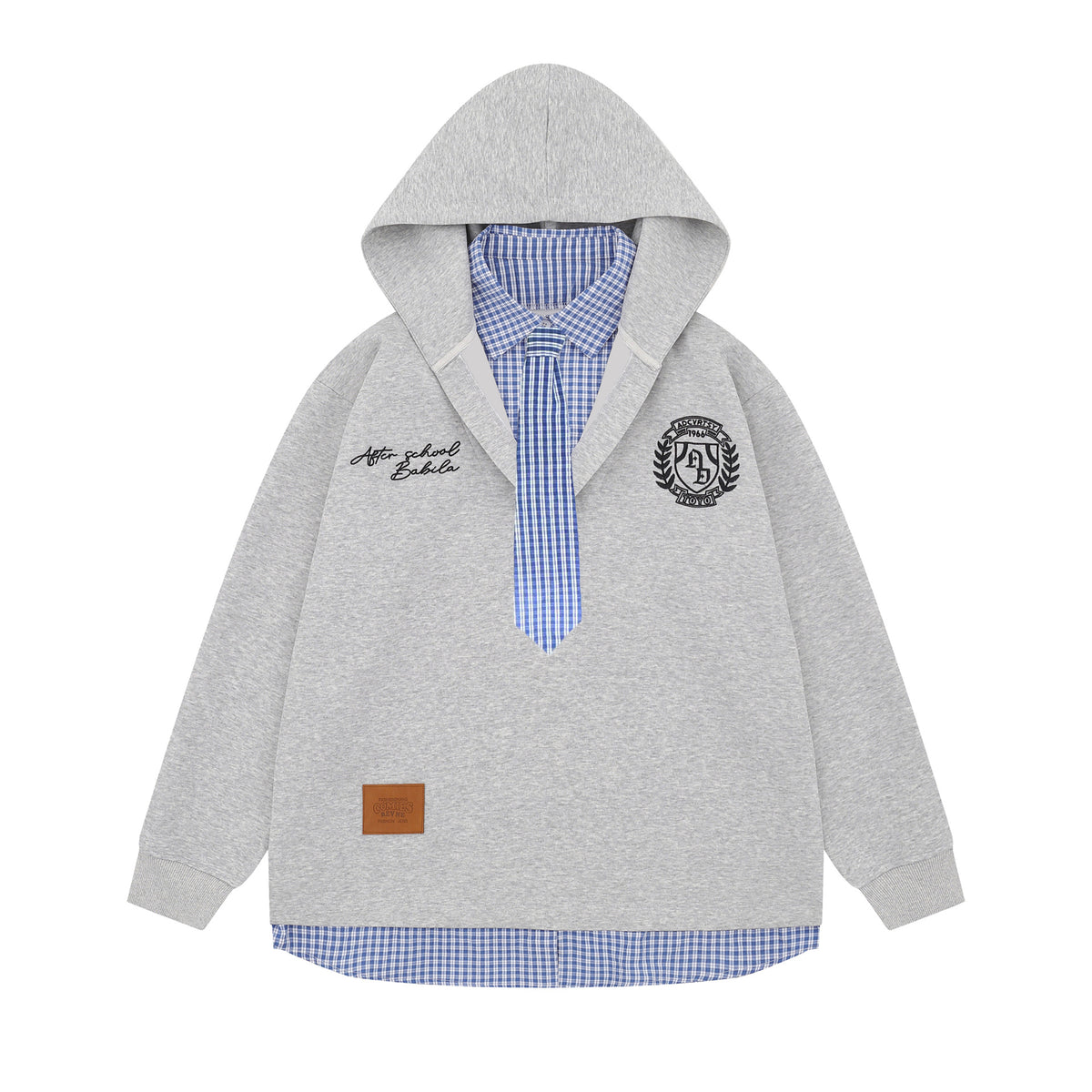 Fake two hooded loose hoodies