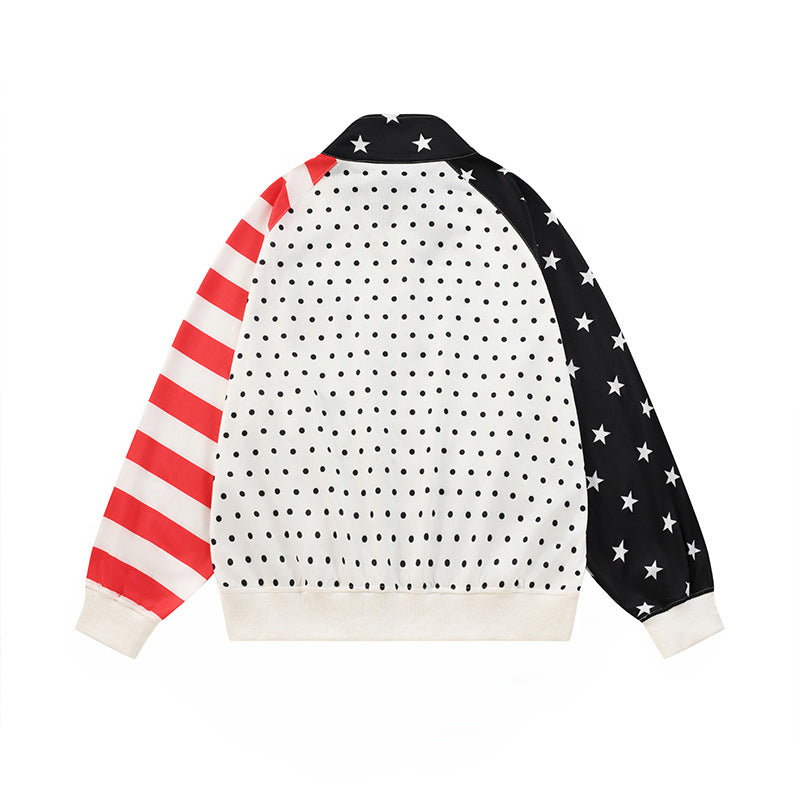 Polka dot star stripe design jacket