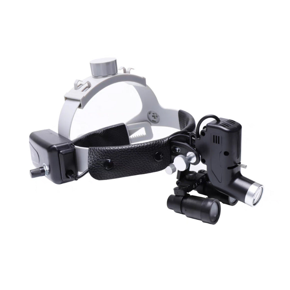 Dental Binocular Magnifier Loupe with LED Light Headband for Oral, ENT and Plastic Surgery