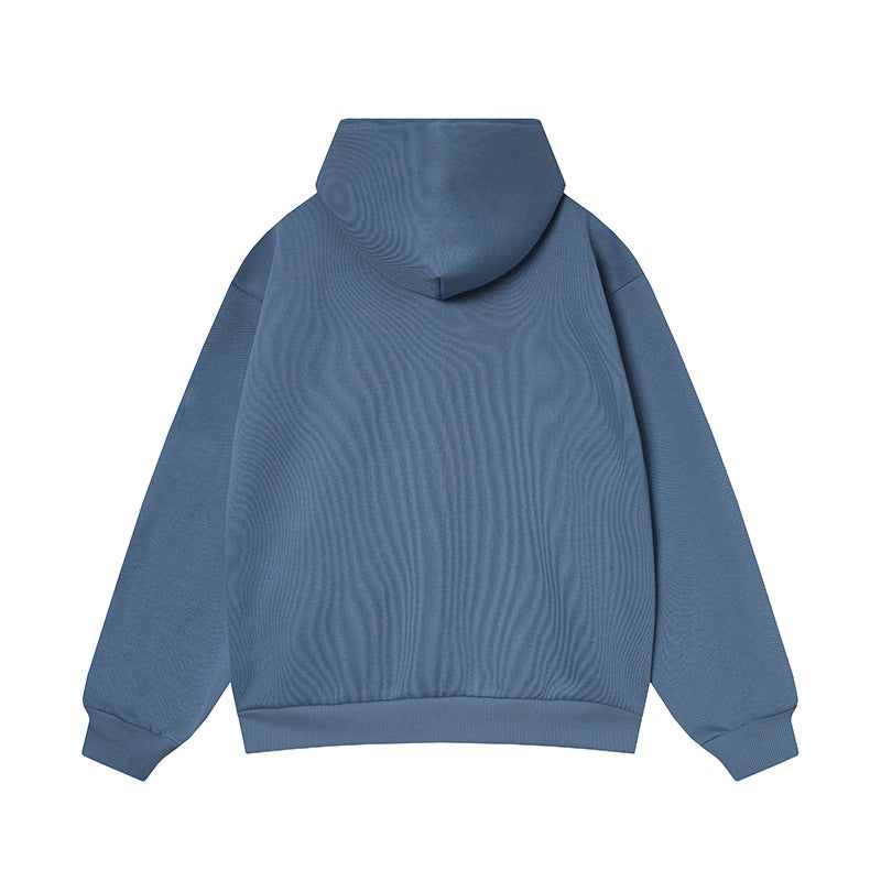 Alphabet embroidered hooded sweatshirt