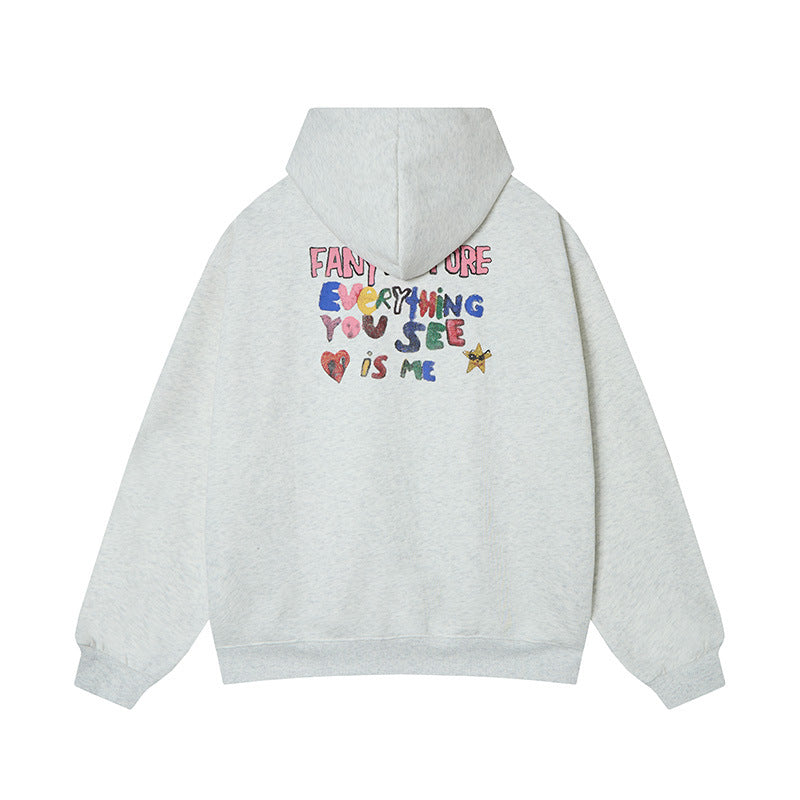 Cartoon printed hoodies with different animals