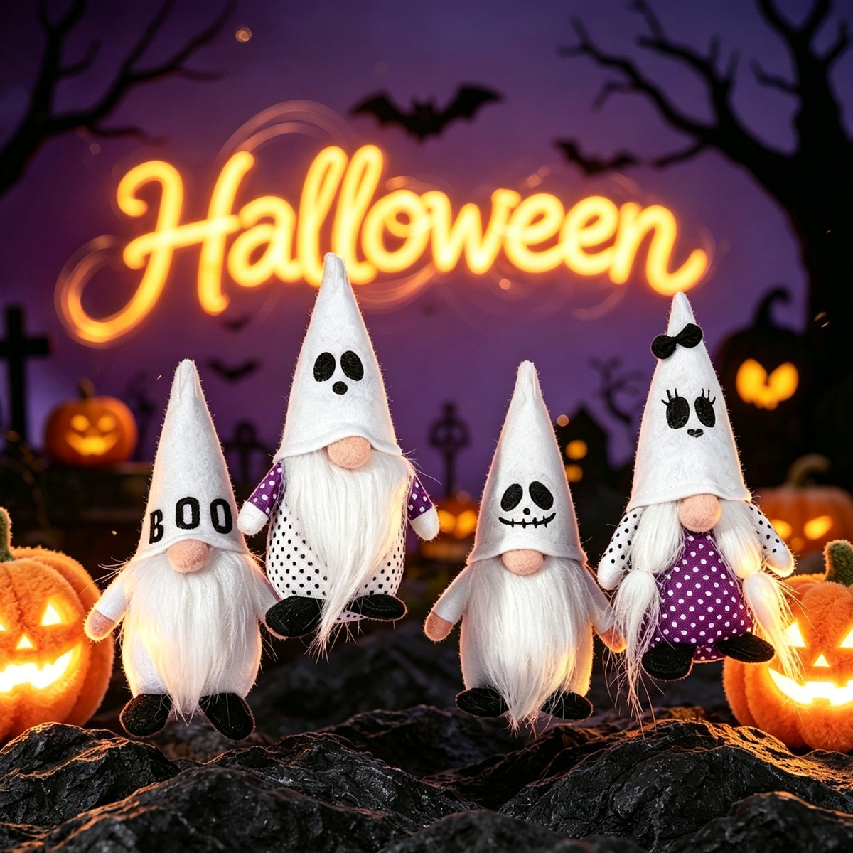 Halloween Rudolph Plush Gnome Ghost Hanging Ornament Witch Hat Party Decoration Halloween Decorative Figurine
