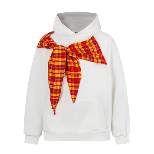 Bow tie hooded sweatshirt