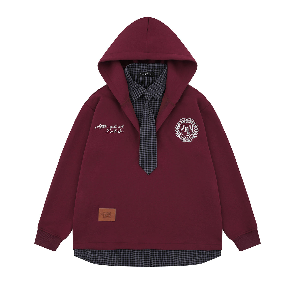 Fake two hooded loose hoodies