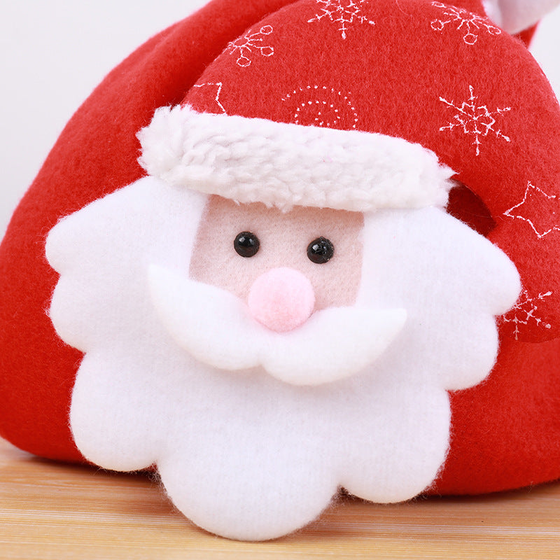 Christmas gift bags, decorative items, Christmas candy bags, cartoon Santa Claus gift bags, three-dimensional children's gift bags