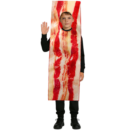 Children Bacon Cosplay Costume Halloween Outfit Party Performance Wear Food-Themed Halloween Children's Costume