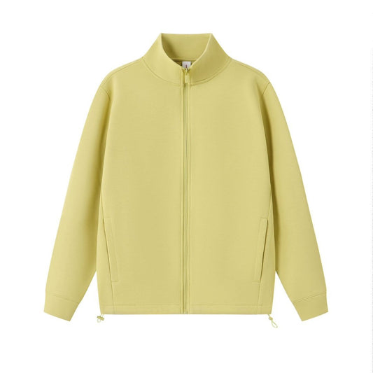 Zipper stand up collar cardigan jacket