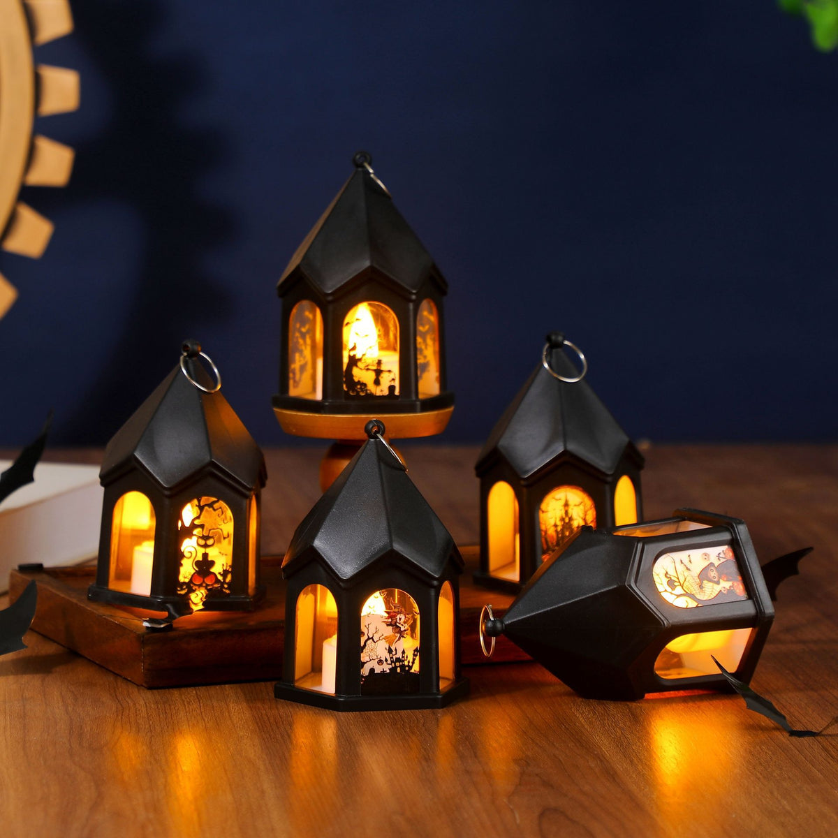 Halloween Castle Style Pumpkin Lantern Kids Carry Bag Halloween Decoration Hanging Ornament Props