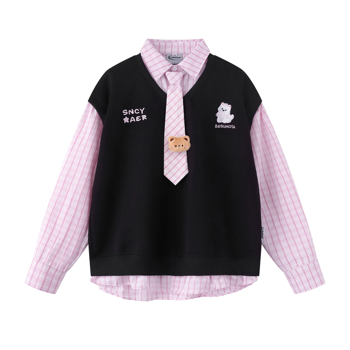 Tie Bear Design Hoodie