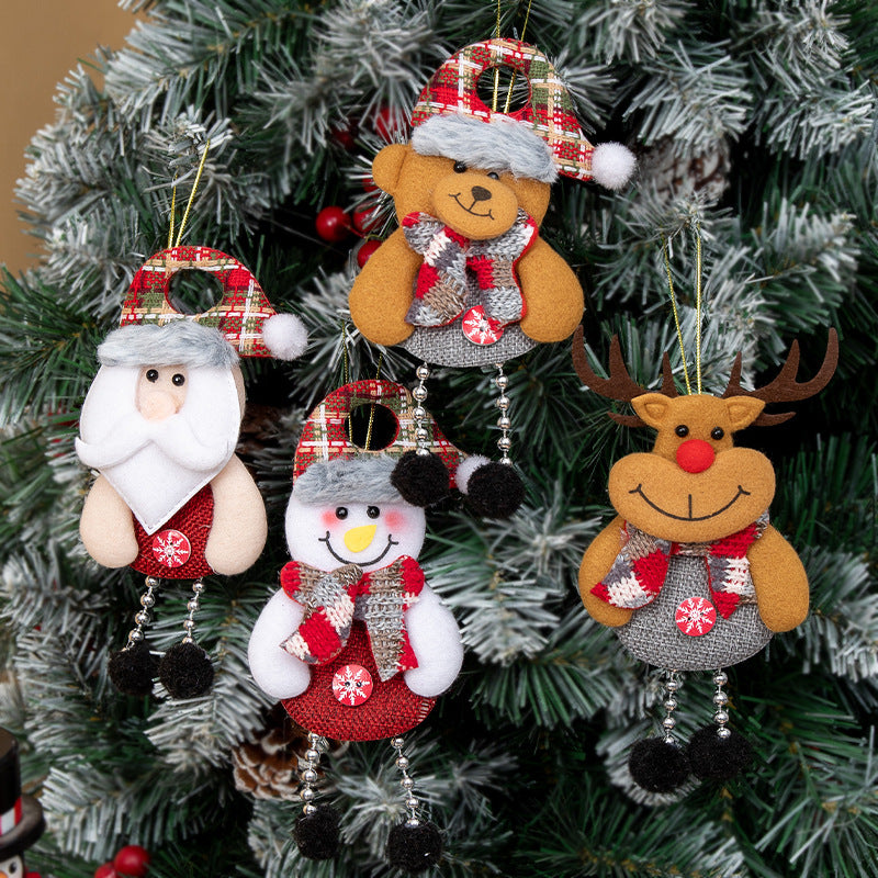 Decorative items for elderly people, snowmen, reindeer ornaments, Christmas tree accessories
