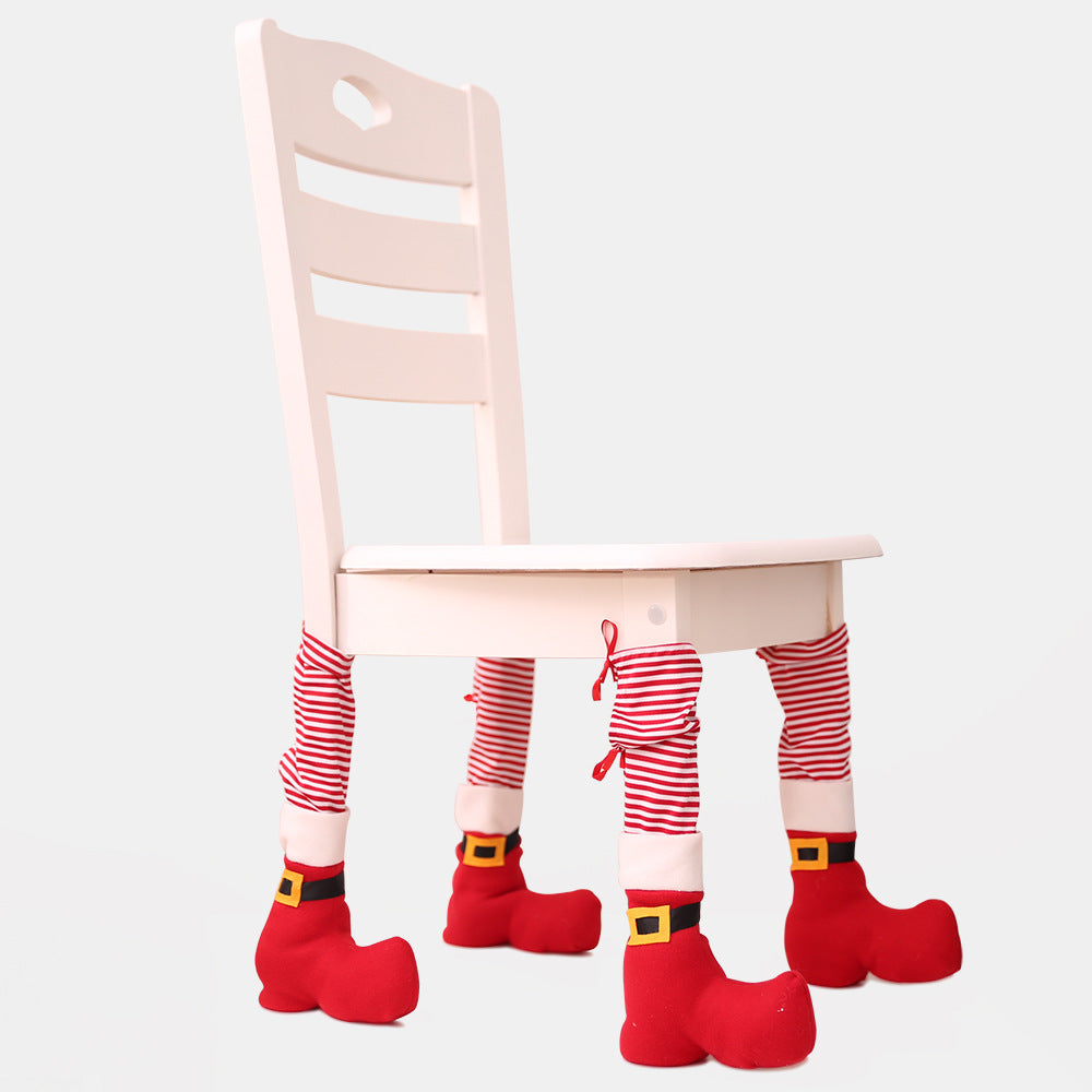 Christmas decorative items, table legs, home decor, dining table and chair protective covers, chair legs, Christmas chair covers