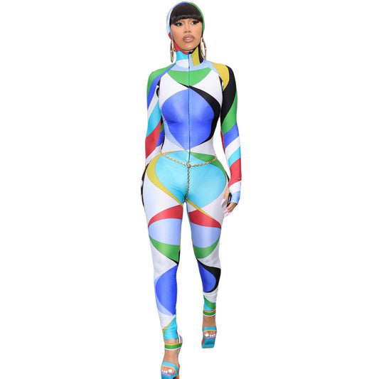 Women Autumn Winter Long Sleeve Streetwear Bodycon Jumpsuits Overalls One Piece Outfit Wholesale Items For Business