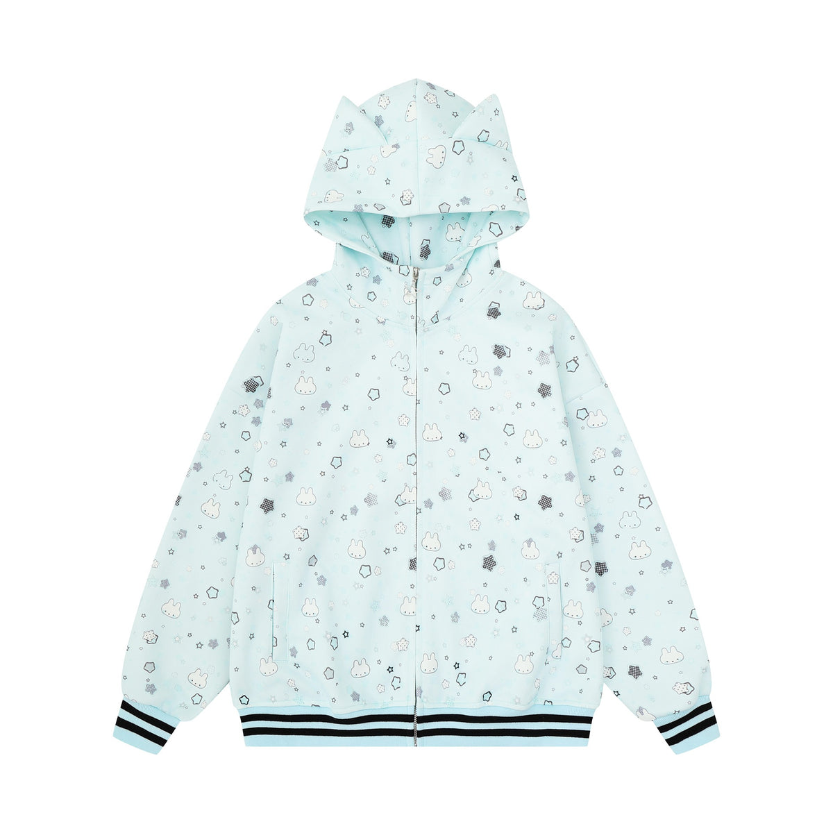 Full printed bunny design hoodie